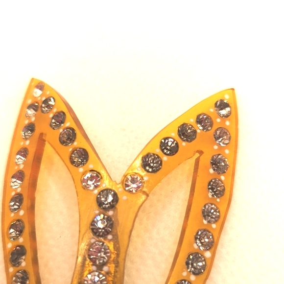 Vintage 1920's bakelite and rhinestone brooch - Picture 5 of 6